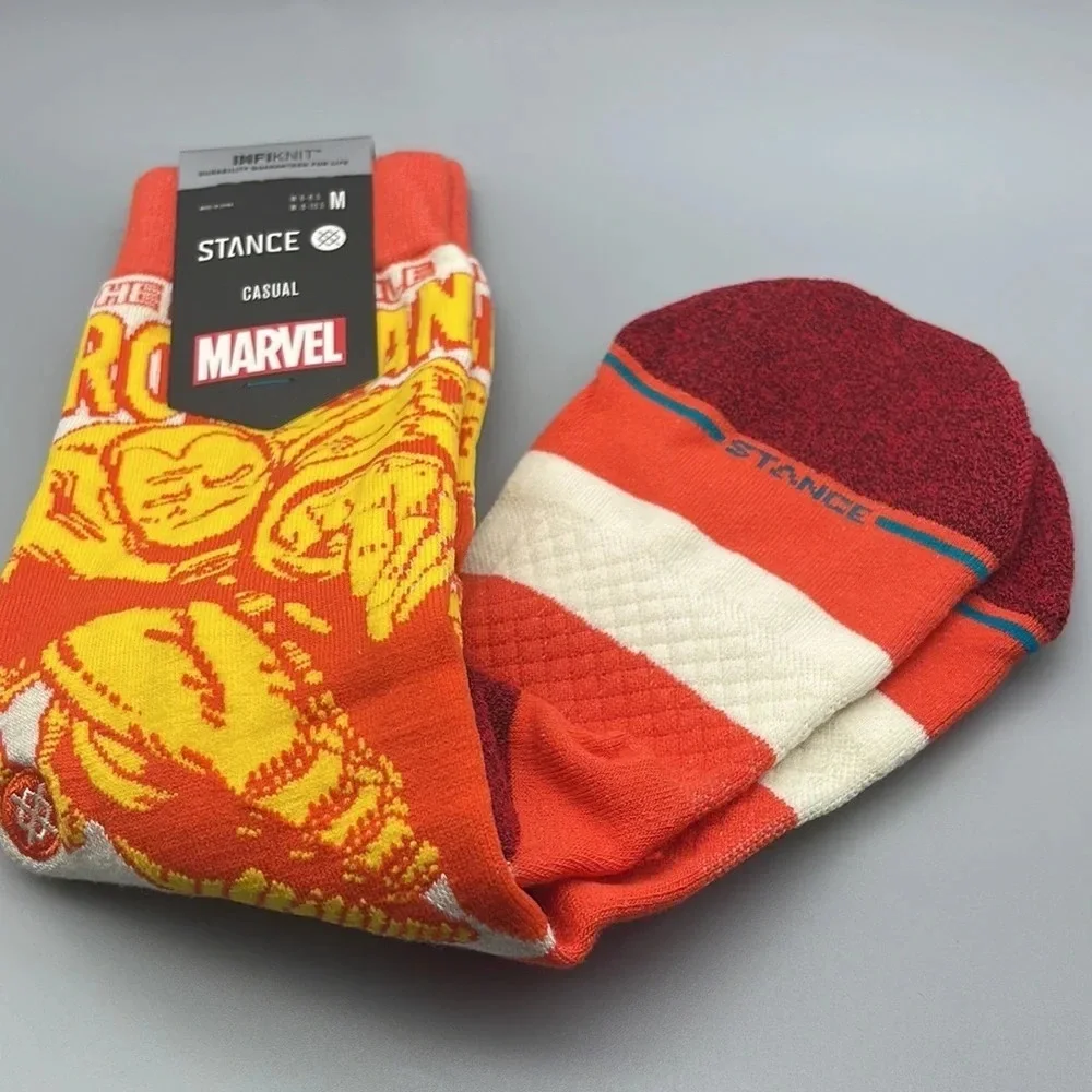 Stance Iron Man Socks, Size Medium, NWT